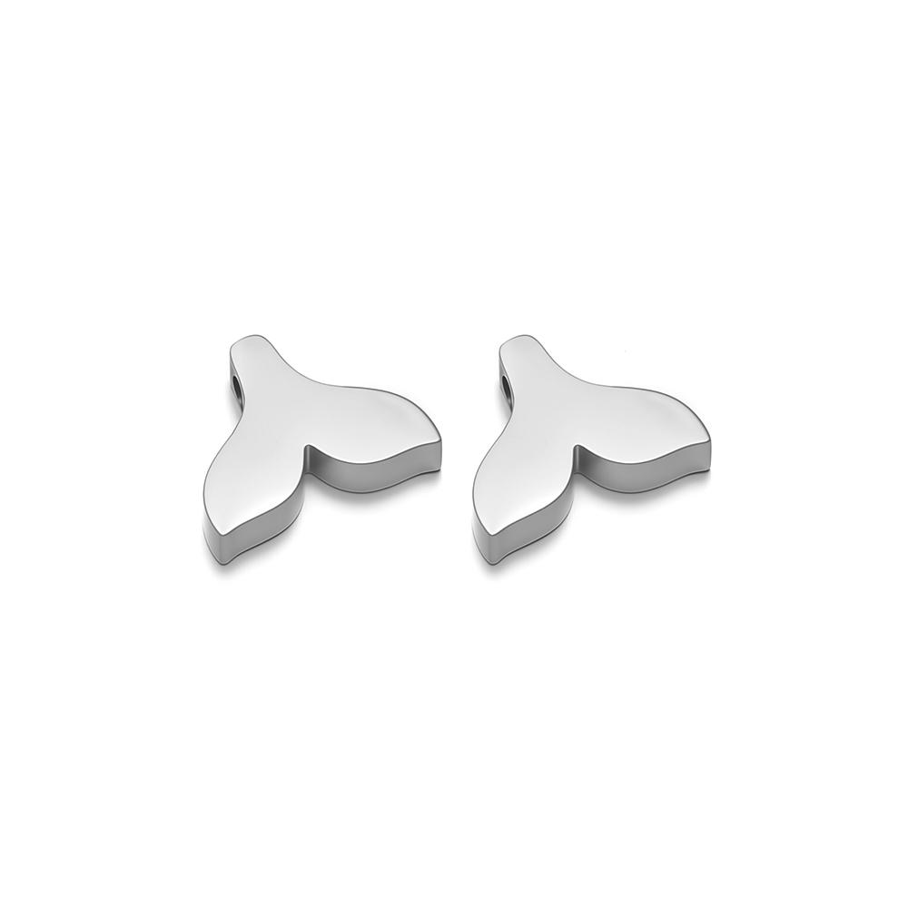 

5pcs Mirror Polish Stainless Steel Fish Tails Charms Beads Women Necklace Findings Girls Bracelet DIY Jewelry Earrings Making