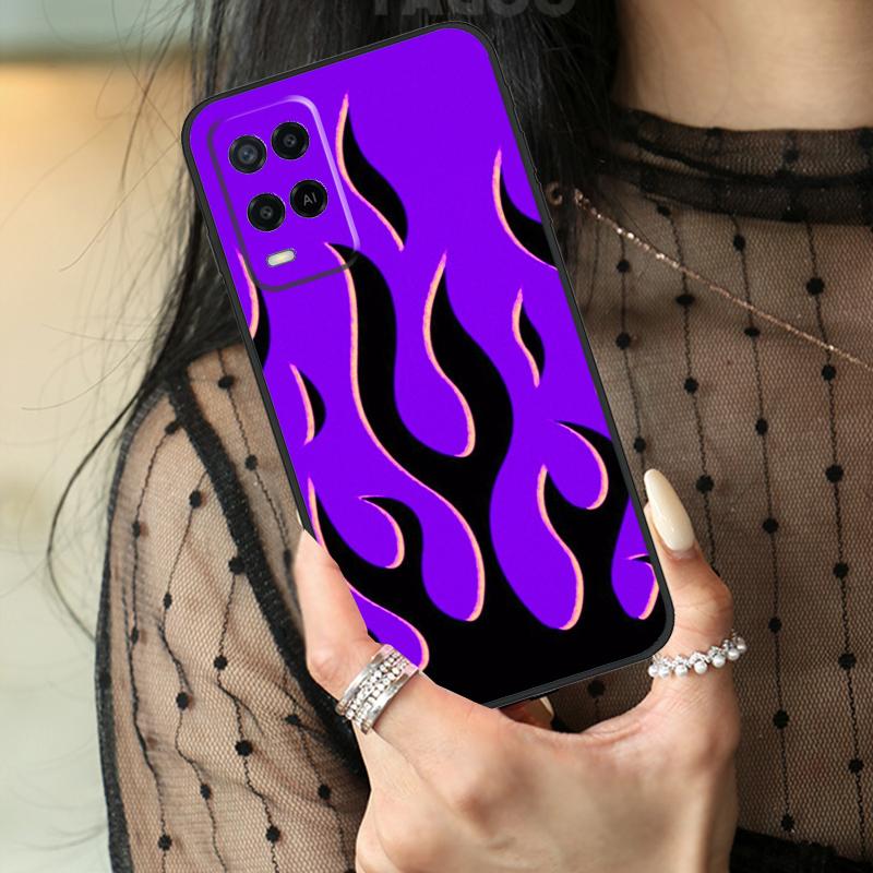 Cool Flame Colorful Pattern Case For Oppo A5 Pro A15 A17 A57 A77 A18 A38 A58 A78 A98 A94 A74 A54 A40 A60 A80 A96 A76 A16