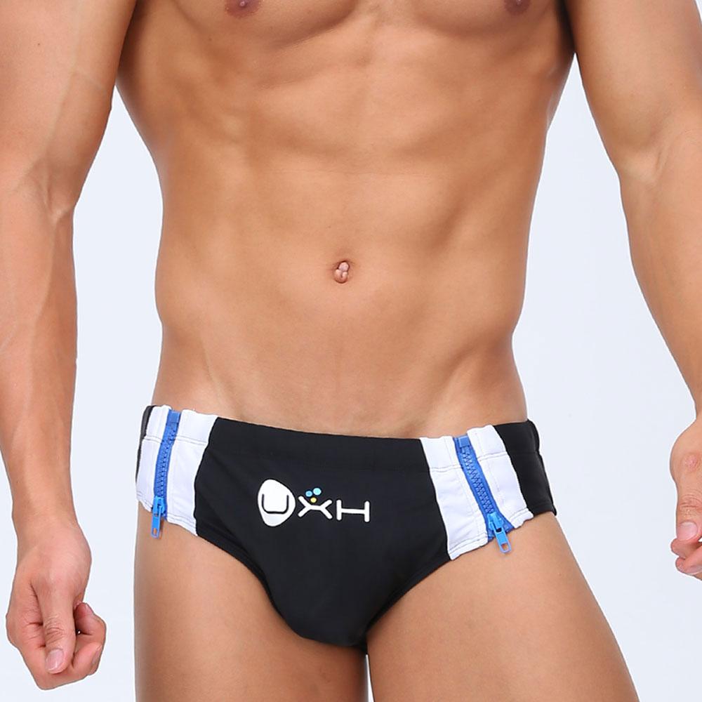Offener Reißverschluss Regenbogen Herren Slip Sexy Badeanzug für Männer Surfen Bademode Low-Rise