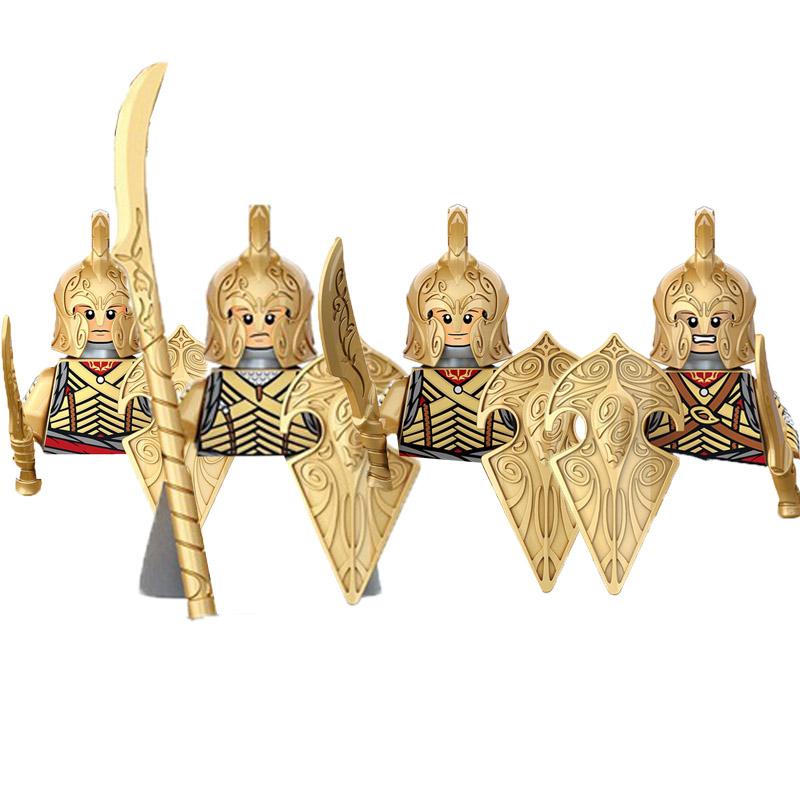 Military Building Blocks Solider Figures Movie Science Fiction Series Weapons Shield Knight Toys Gifts Medieval Mini Bricks MOC