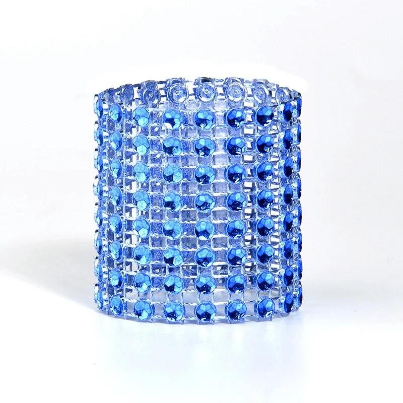 10Pcs Napkin Rings Silver Gold Rhinestone Bows Holder Ring Serviette Buckles Wedding Event Decoration Party Supplies