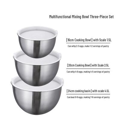 Wutuo Stainless Steel Mixing Bowl Set with Lids