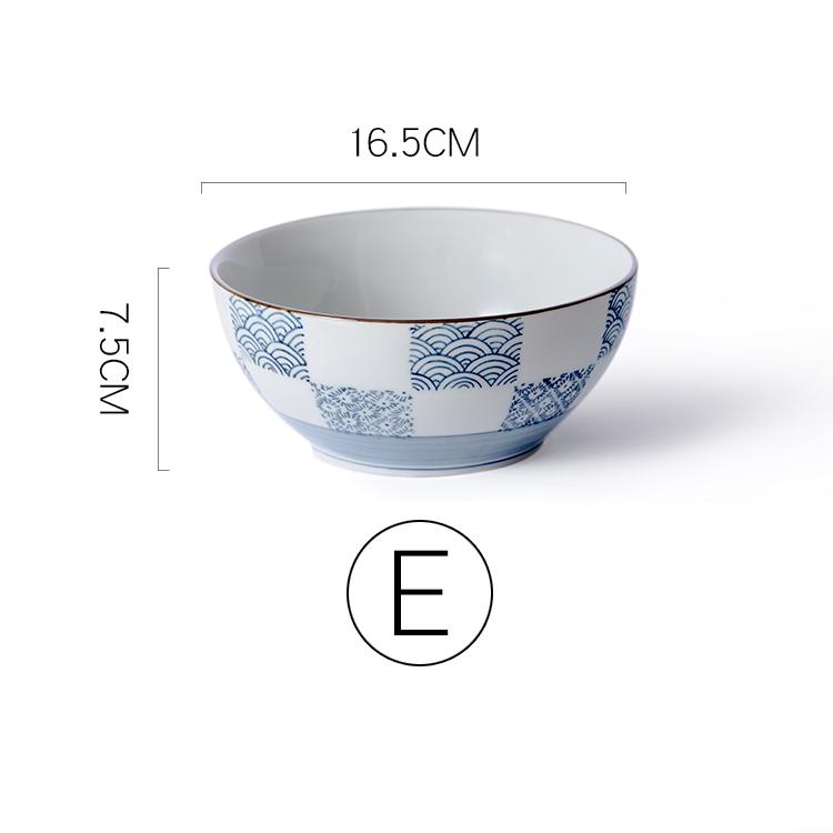 6.5 Inch Porcelain Ramen Bowl Ceramic Noodle Bowl Flower Design Soup Rice Bowl Microwave Safe 800ml