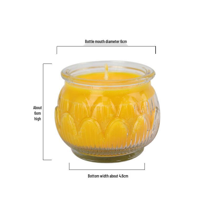 100-Piece Smokeless Plant Ghee Lamps: 4 to 8-Hour Burn for Buddha Offerings and Household Use