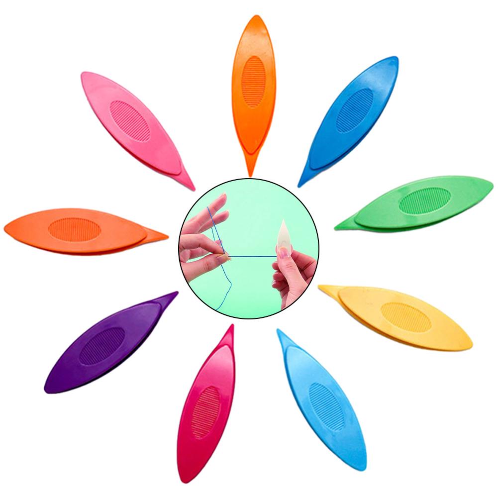 Thread Shuttle Strickwerkzeug 65 * 18 * 10 mm 9-teiliges Bastelwerkzeug DIY Nähen Strickwerkzeuge Mischfarbe Multi-Functiona