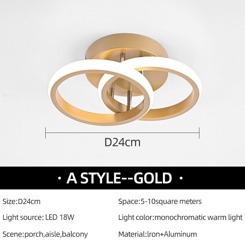 Moderne LED Gang-taklys Nodic Home Lighting Led Overflatemontert for soverom Stue Korridor Lys Balkonglys
