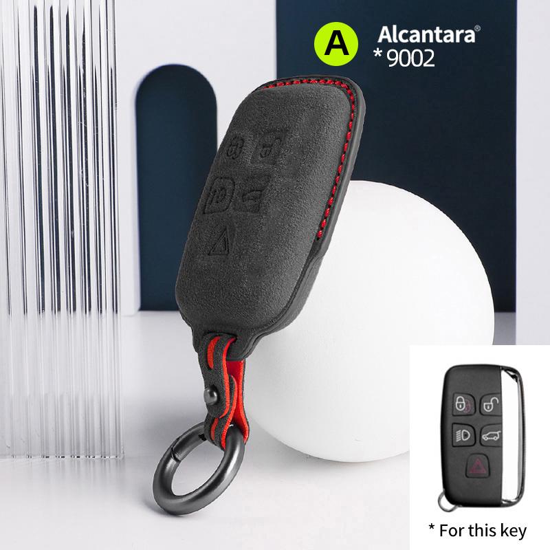 

For Land Rover Range Rover Discovery Defender Car Remote Key Case Cover Shell Suede Alcantara Interior Protector Accessories