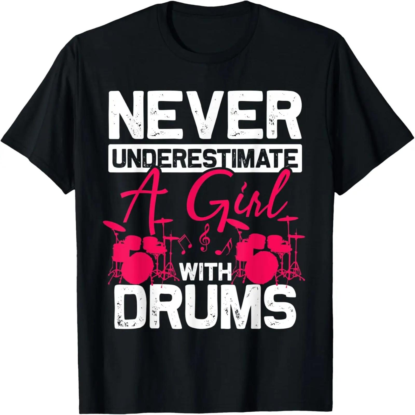 

Never Underestimate A Girl With Drums T-Shirt XXXXXL чорний