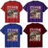 Lustiges IT's GOON O'CLOCK Katze Grafik T-Shirt Herren Damen Lässig Hip Hop Streetwear T-Shirt Baumwolle Kurzarm Übergroße Kleidung