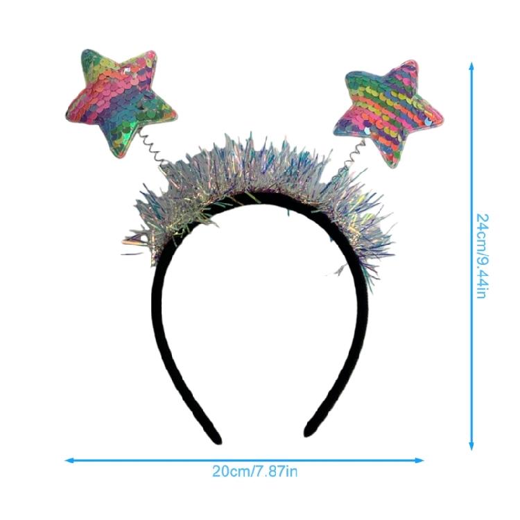 Star Headwear Breathable Hair Band Christmas Cosplay Hairband For Extended Wear Seasonal Celebration