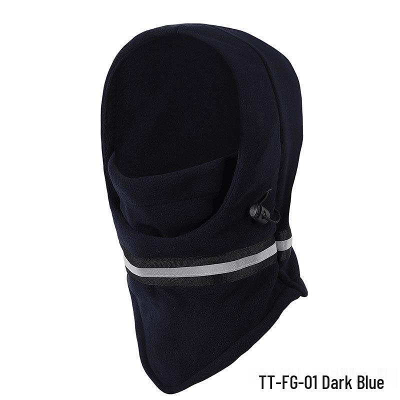 Velvet Lined Reflective Ski Mask and Neck Guard for Autumn/Winter Riding
