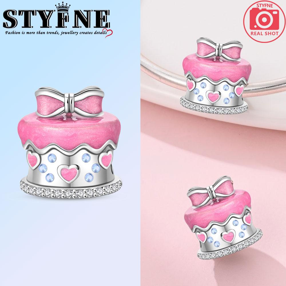 Copper Bow Charms Copper Pink Heart-Shaped Bow Pendants Charms Beads Fit Original Bangle Bracelets Diy Jewelry