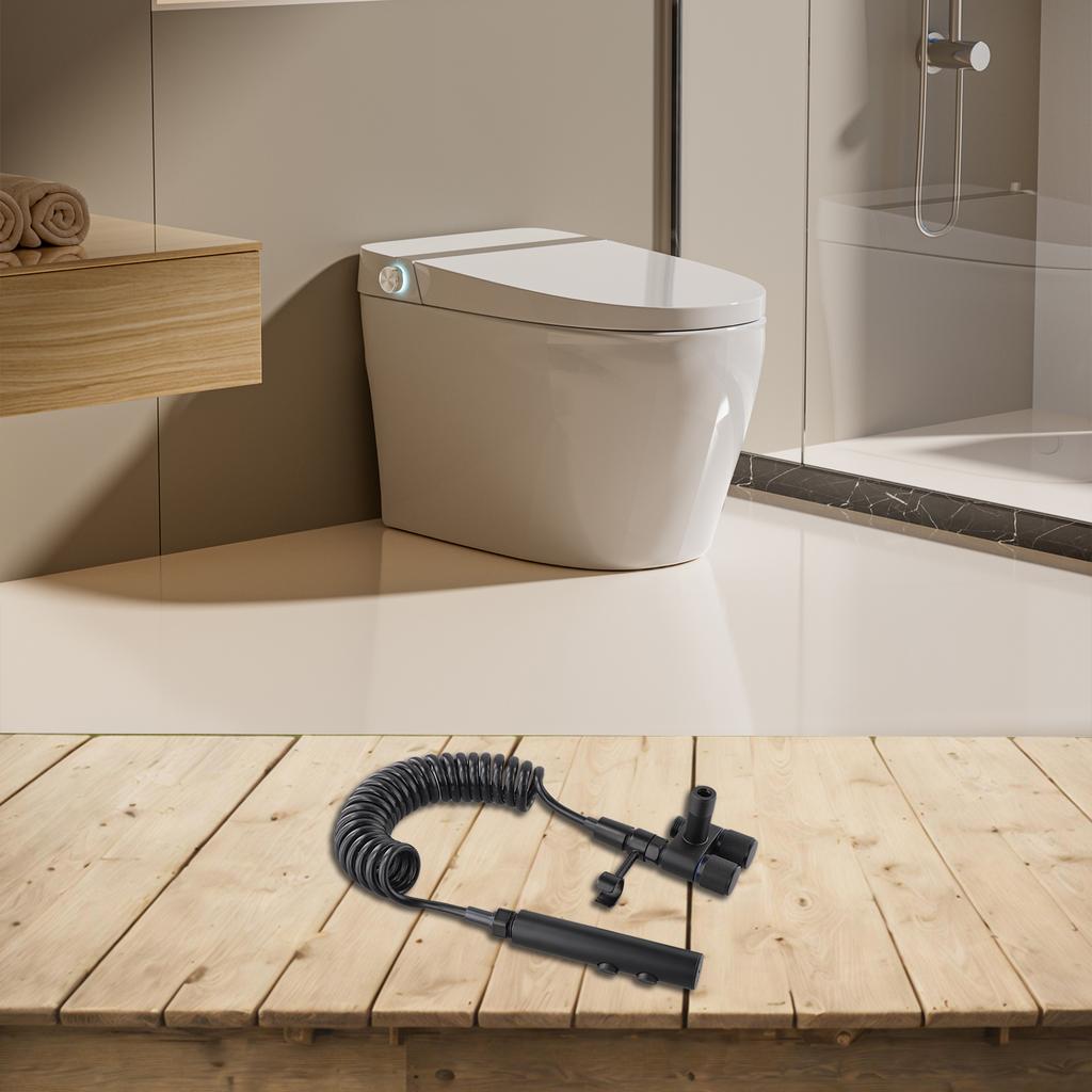 Angle Valve 62x69mm Handheld Bidet Sprayer Dual-switch Water Outlets Easy To Install Spray Mode Stainless Steel Construction