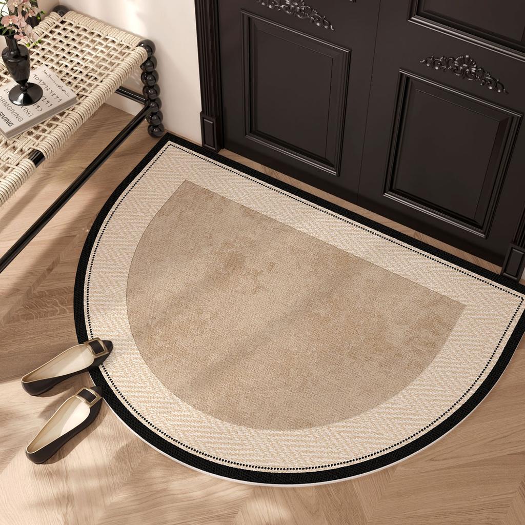 Entrance Door Mat Non-slip Wear-resistant Dirt-resistant Carpet Semi-circular Simplic Texture Garden Rug Outdoor Home Decor Mats