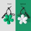 Luxury Keychain Black Green Couples Matching Bag Charm Flower Accessories Man Boyfriend Gift Cute Lanyard with Door Credencial