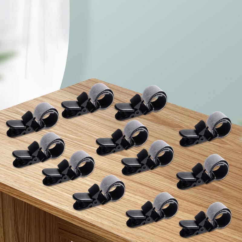 Yard Flag Clips 12 Pieces Flag Pole Clips Adjustable Anti-Wind Clamps For Indoor Outdoor Garden Backyard Project