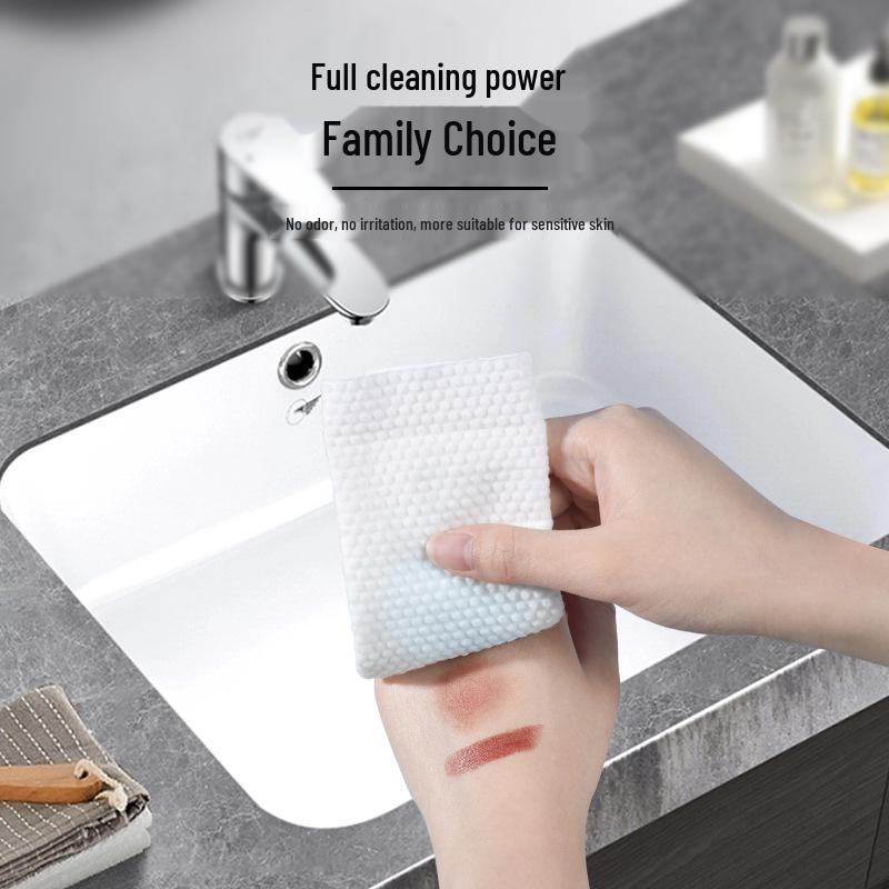 Large Disposable Face Wash Towels - Soft Cotton, Wet & Dry Use, 20x20cm, Pack of Towels