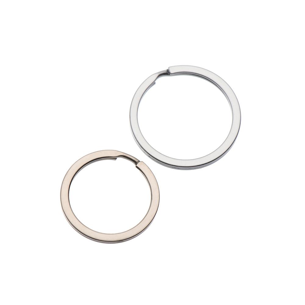 10Pcs/Pack 25/28/30/32mm Clasps Connectors Keychain Chain Loop Split Key Ring Stainless Steel