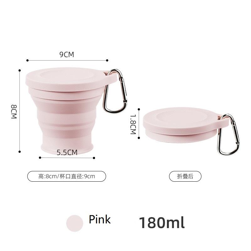 Silicone Food Grade Water Cup Foldable Cup with Lid Coffee Cup Outdoor Travel Cup Portable Drinking Water Tea Cup Telescopic Cup