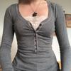 Y2k Spitze Taste T Shirt Fairycore Nette Retro Crop Top Kontrast Frauen Harajuku Herbst Pullover Grundlegende Gestrickte T Korea Ästhetik