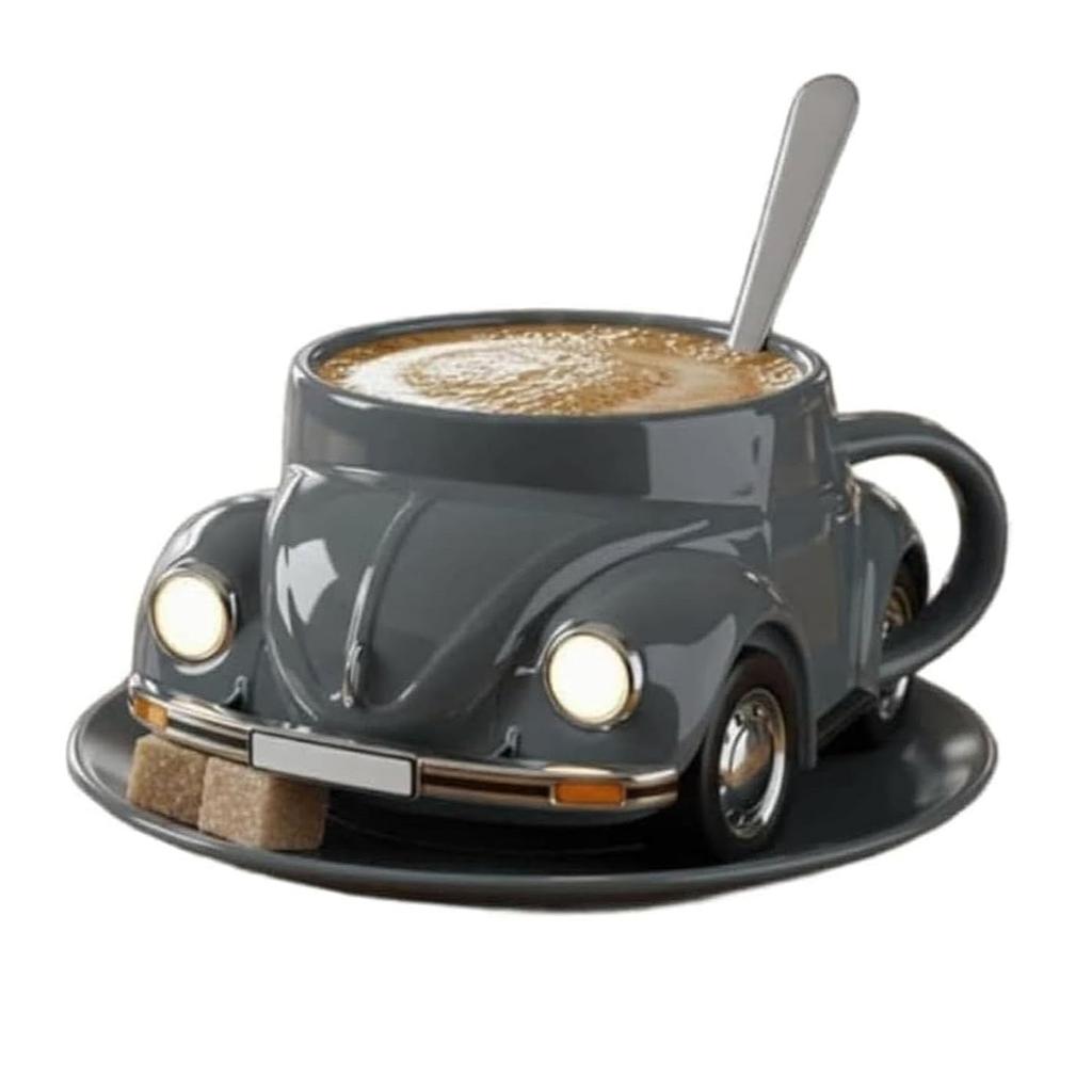 Beetle Car Coffee Mug Funny Semi Truck Heat Resist Coffee Cup Resin Creative Tea Cups Handmade Unique Drinkware for Home Kitchen