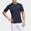 Adidas T Shirts Men's Legend Ink Color Crew Neck Moderate Straight Fit FJ4078
