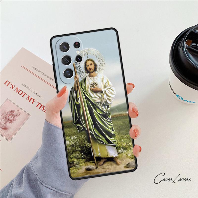 San Judas Phone Case For Samsung Galaxy S24 S25 S23 S22 Ultra Note 10 20 Plus S20 S21 FE Cover