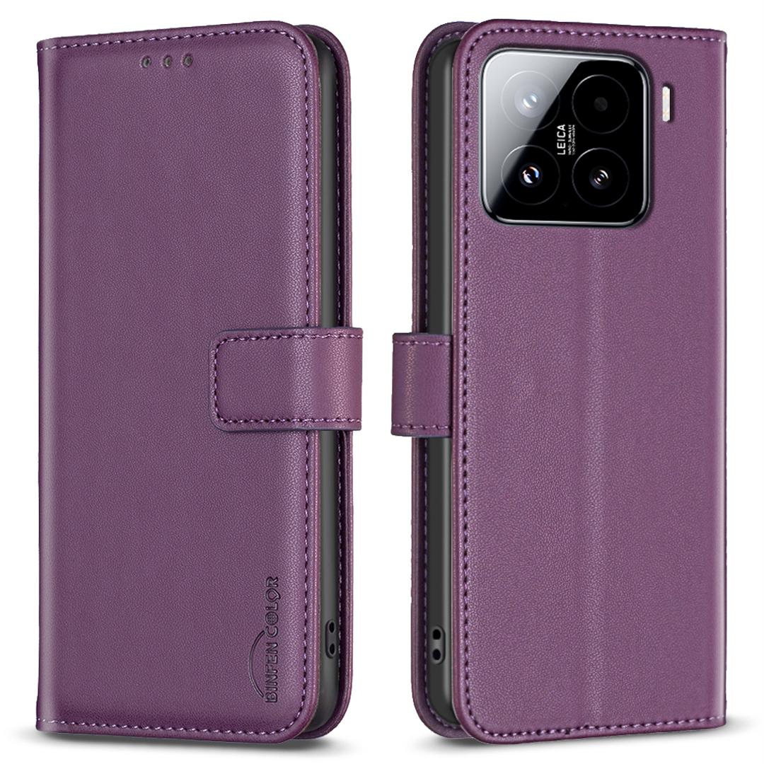 BINFEN COLOR BF17 Для Xiaomi 15 Чехол Кошелек Фолио Раскладушка Кожаный Чехол A