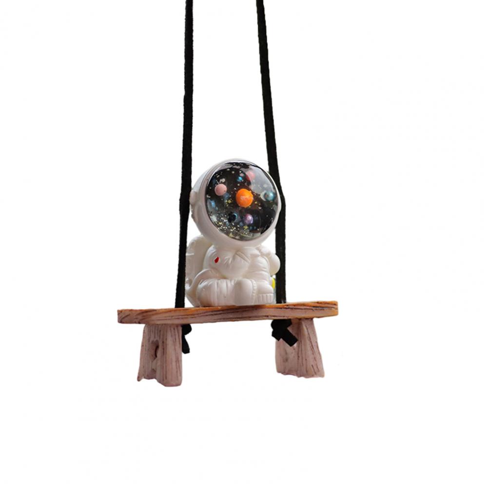 Gilrls Car Pendant Cute Astronaut Swing Auto Rearview Mirror Hanging Ornaments Interior Decoraction Spaceman Hanging Decoration