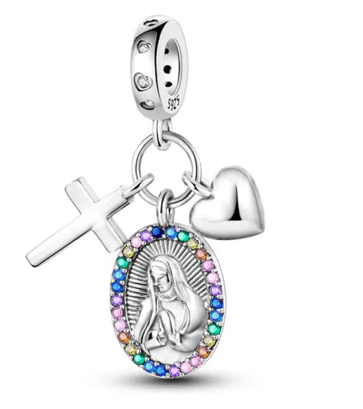 New I Love Father Jesus Sister God Of Wealth Diy Copper Talisman Pendant Fit For Original Bracelet Necklace Boutique Jewelry