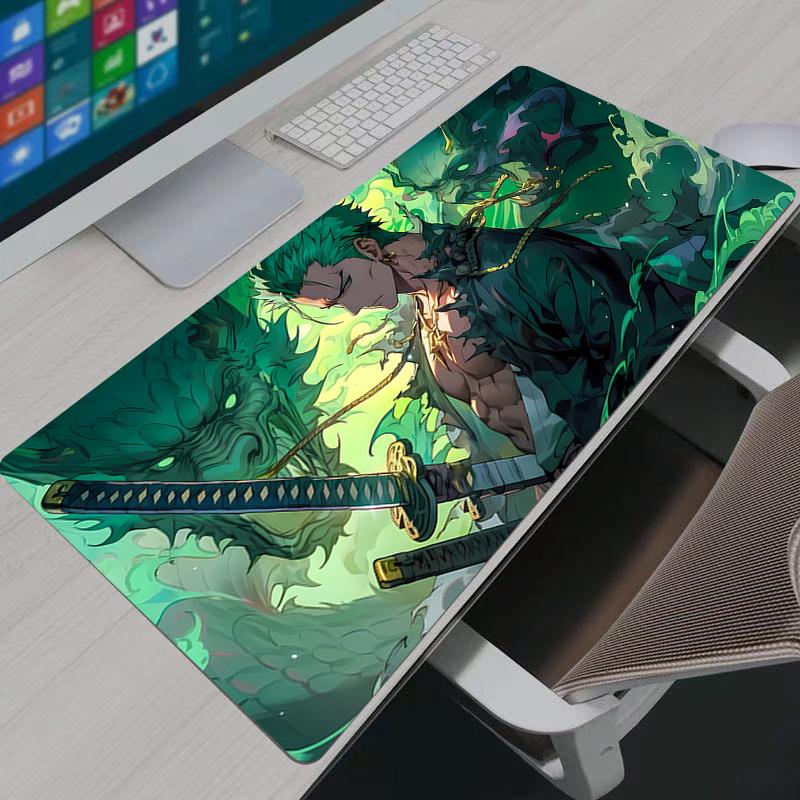 

Mouse Pads Anime Gaming Accessories Large Mousepad One Piece Zoro Carpet Gamer PC Computer Keyboard Desk Mat Mausepad 30x60x0.2cm