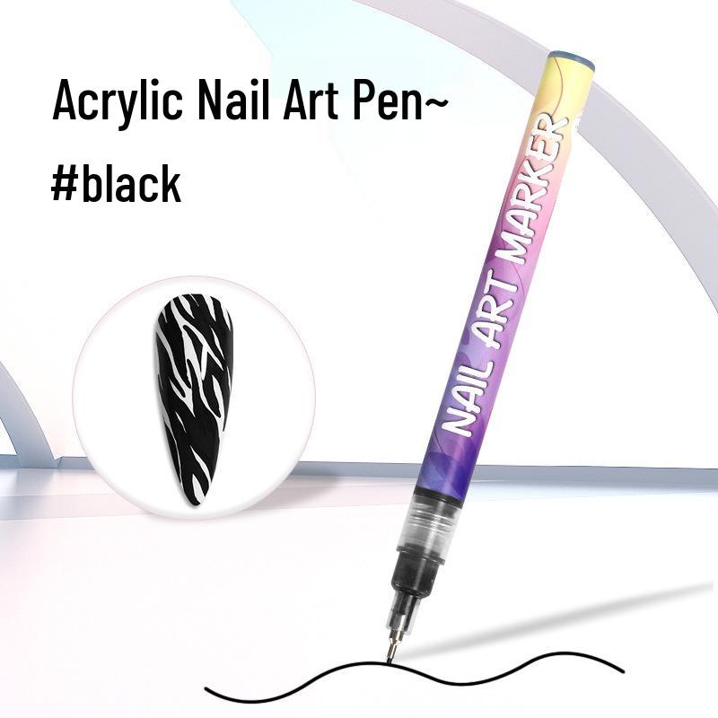 Nail Art Graffiti Pen Set – 12 Quick-Drying Acrylic Colors for DIY Fingernail Painting and Outlining
