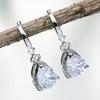 Inlaid Pink Zircon Women'S Earrings Women'S Engagement Jewelry