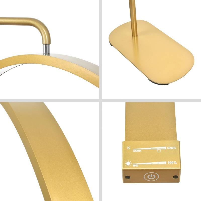 FOSOTO LED Half-Moon Desktop Ring Light Overseas Warehouse Fast Shipping For Beauty Salon: Nail Art, Tattoo, Eyelash & Video