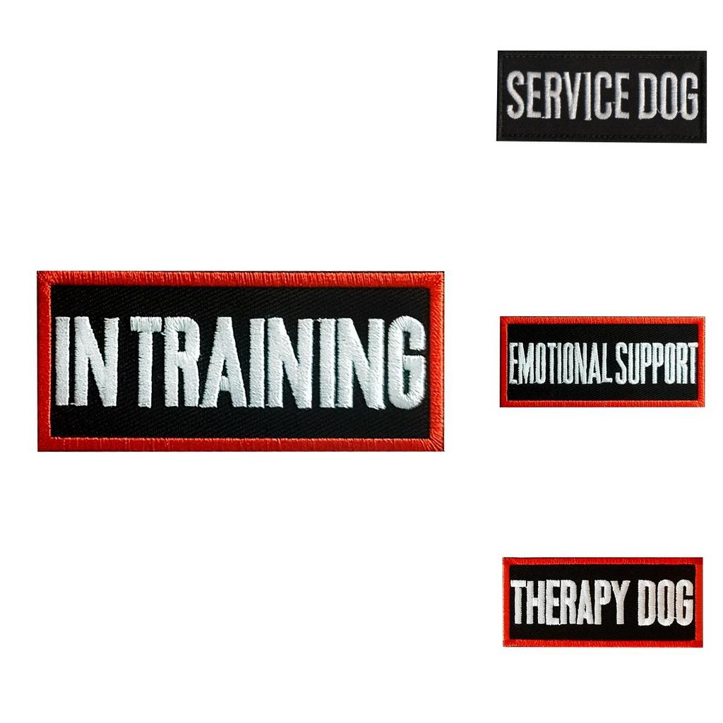 Gyvūno nešiojimo diržo lopas Neglostyti Terapinis šuo Mokymas Paslauga Juoda ir Balta Anglų kalba 9*4cm