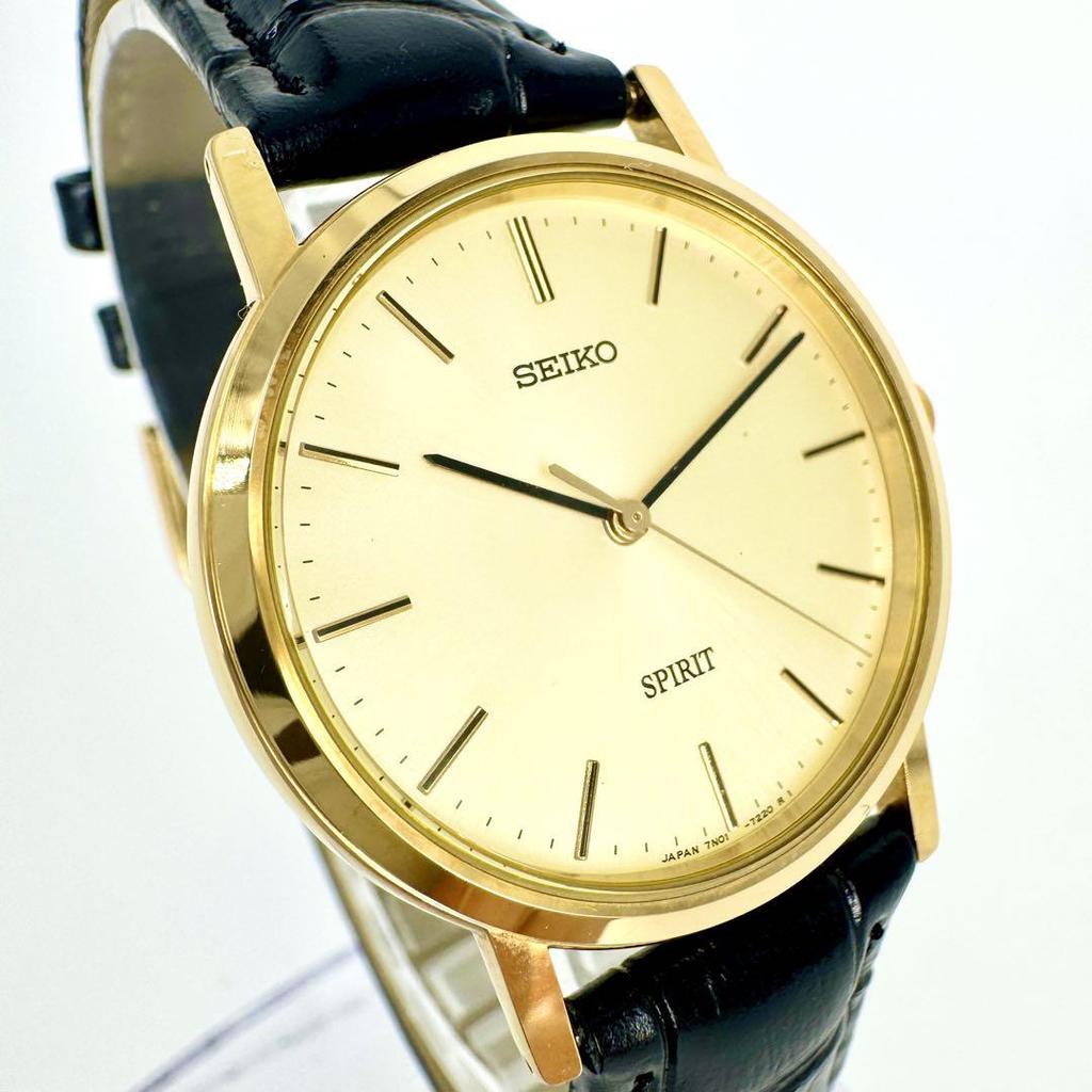 [USED] Almost/Box/Battery SEIKO SPIRIT Watch 7N01-7060