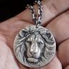 Lion Necklace, European and American New Three-dimensional Lion Head Pendant, Retro Personalized Pendant