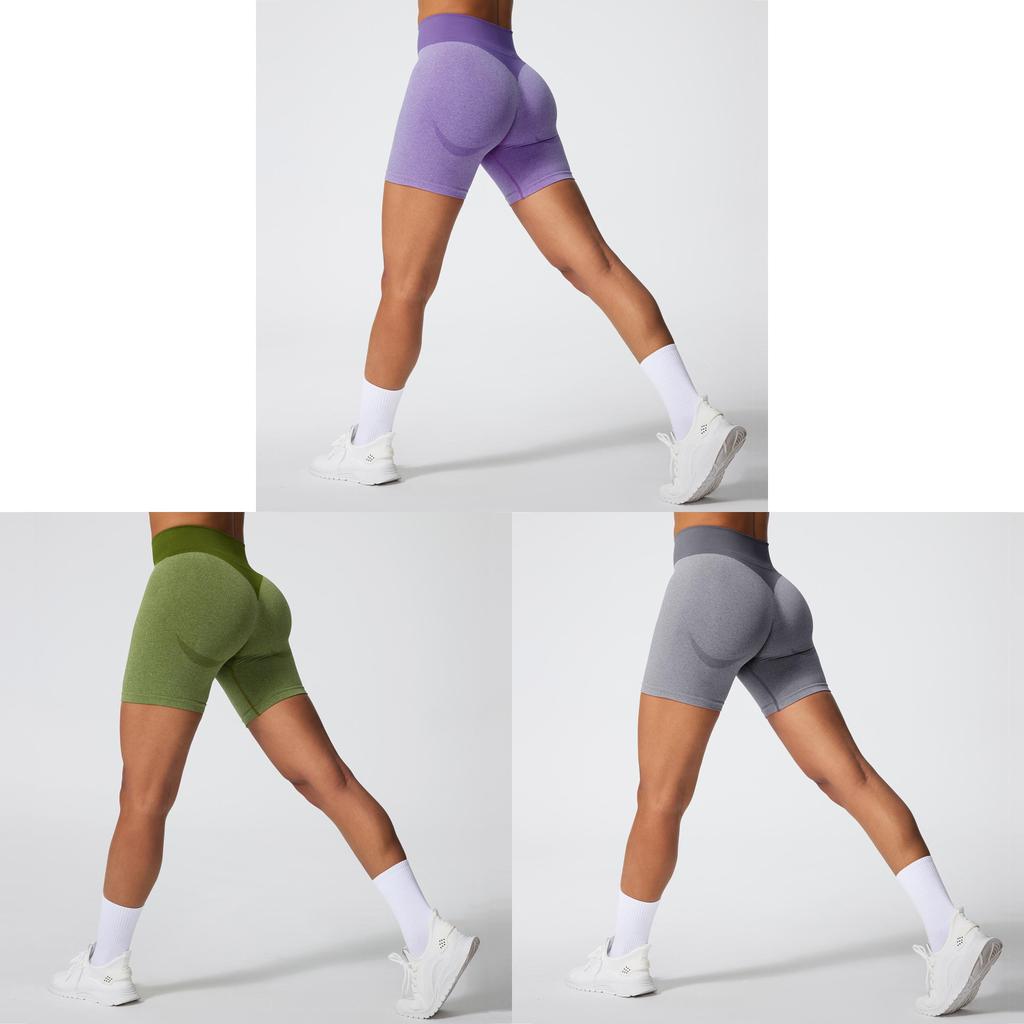 Seamless Peach Hip Yoga Shorts For Women With Breathable Fabric For Gym And Running Exercises