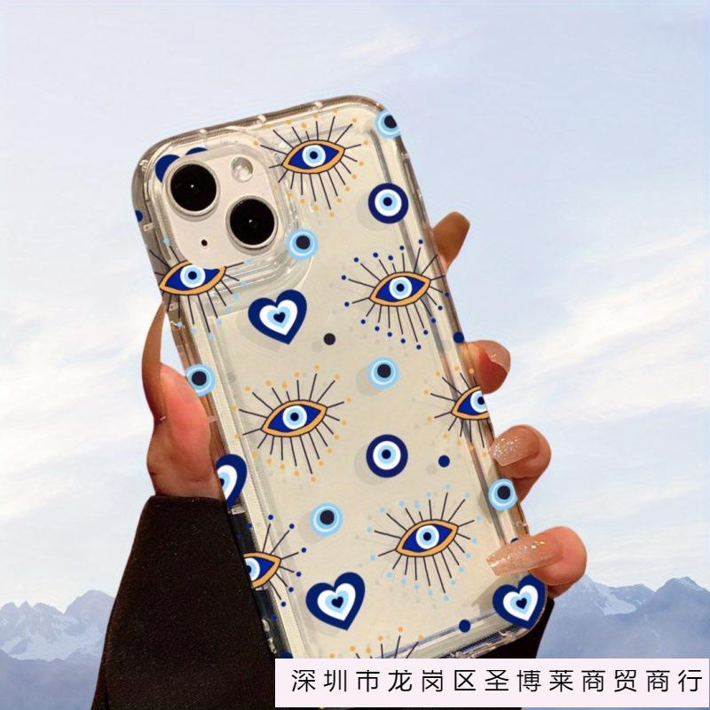 Love colorful eyes suitable for Apple 12 mobile phone case iPhone16/15/14 transparent 16promax anti-drop 7P