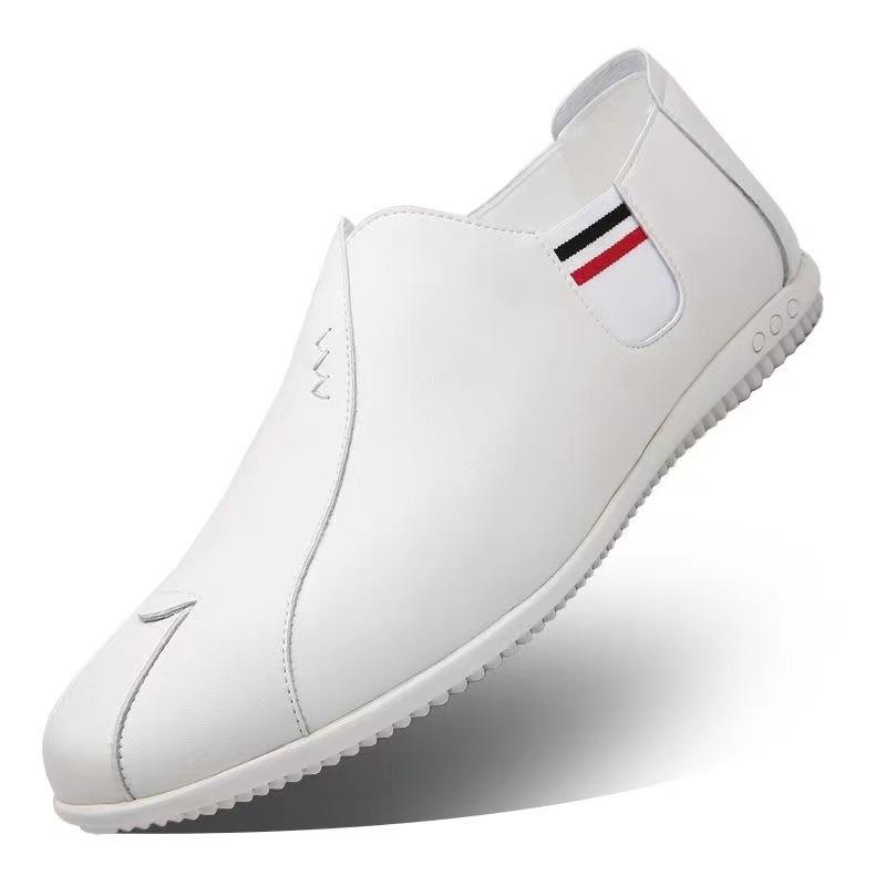 Fashion Men's New Casual Flat Shoes Spring Autumn Wear-resistant Soft Slip-on Designer New Loafers Male Comfortable Leather Shoes