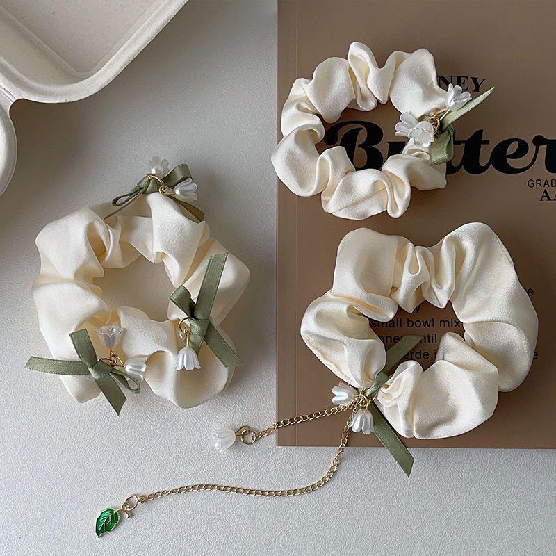 Lily of the Valley Bow Scrunchie – Mori Girl Style Hair Accessory