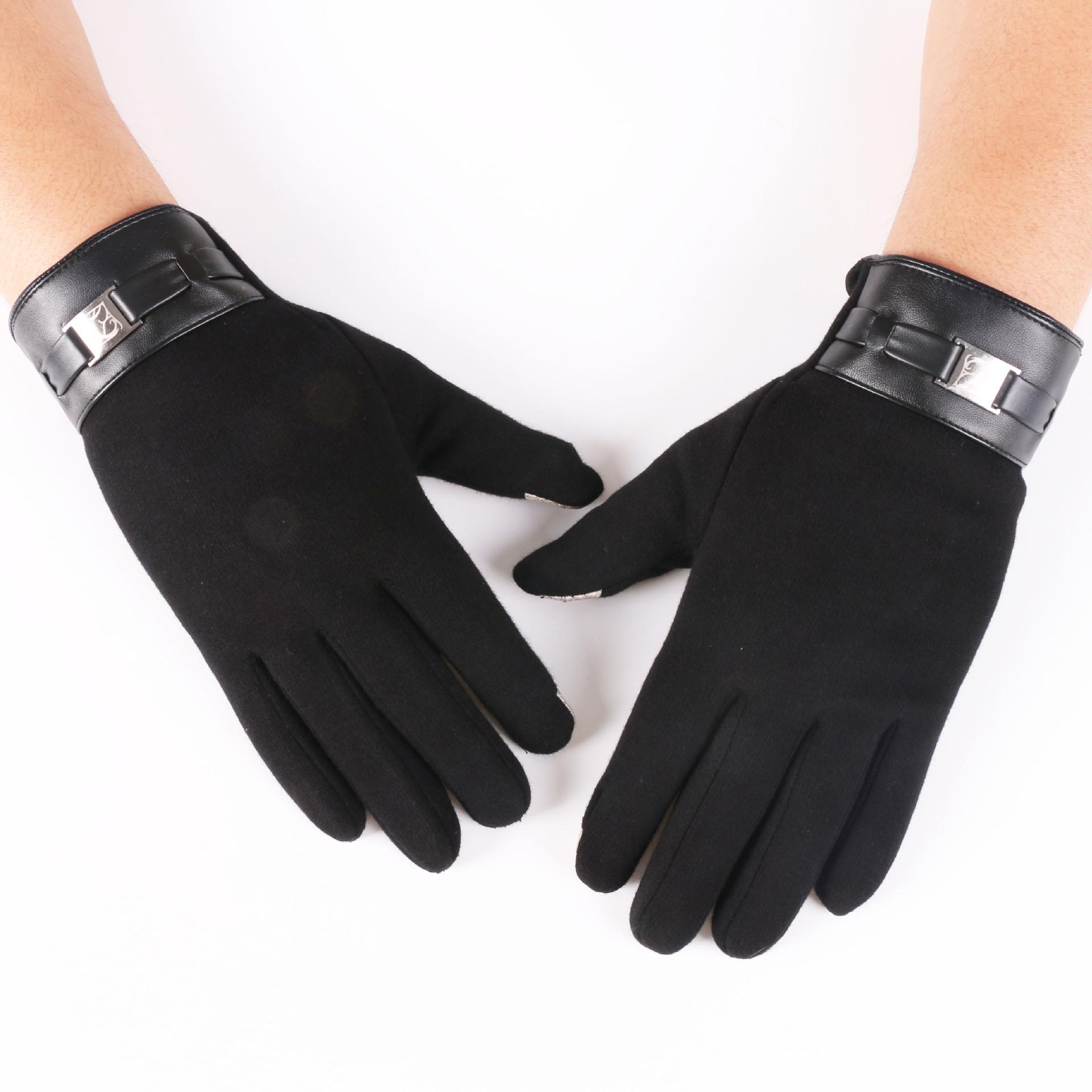 

Warm Gloves for Men Outdoor Riding and Driving with Velvet Thickened Non Falling Velvet Touch Screen Cold Proof Autumn and Winter Gloves one size fits all