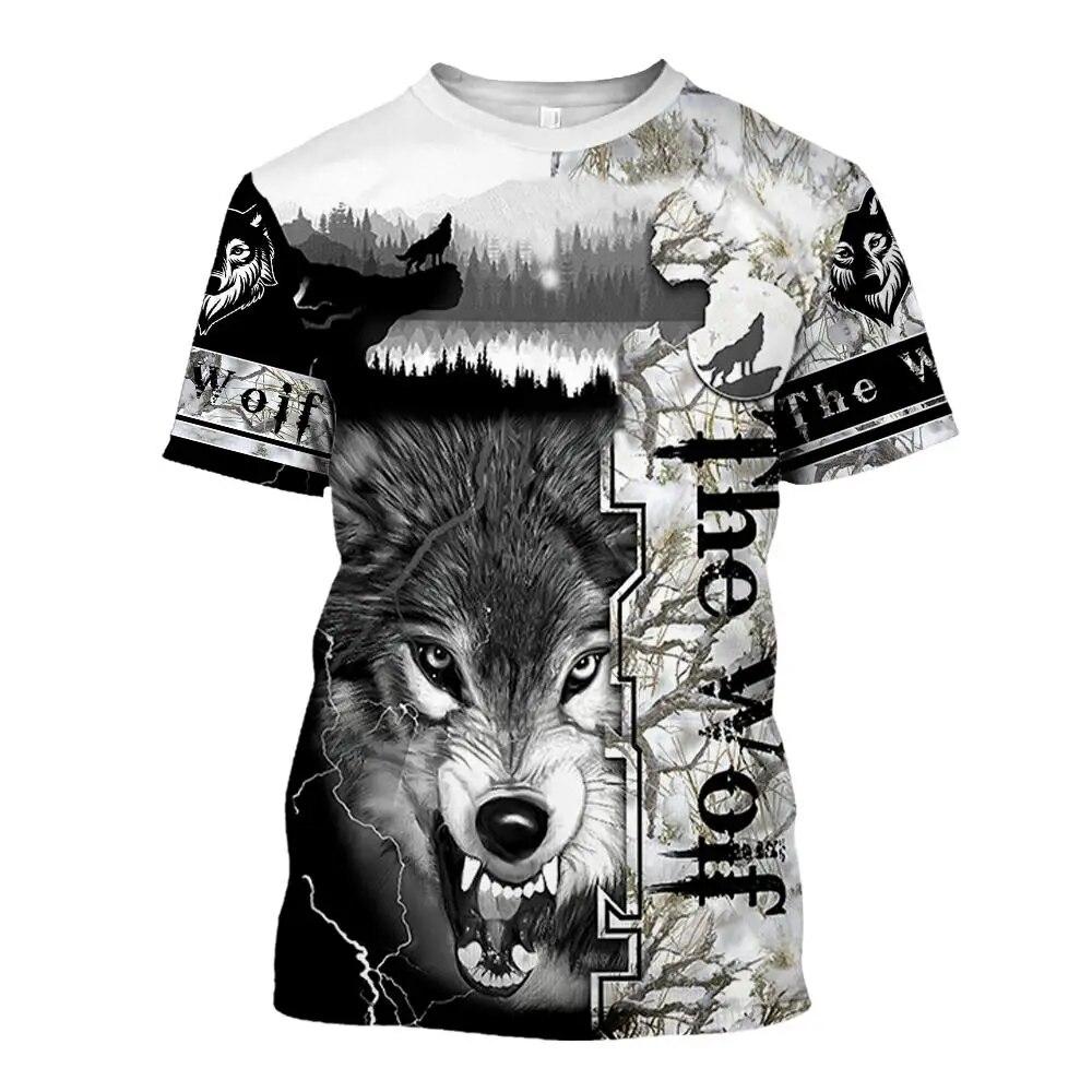 Animal T Shirt For Men Tiger 3d Print Short Sleeved Fashion O-Neck Pullover Oversized Men's Clothing Casual Street T-Shirts