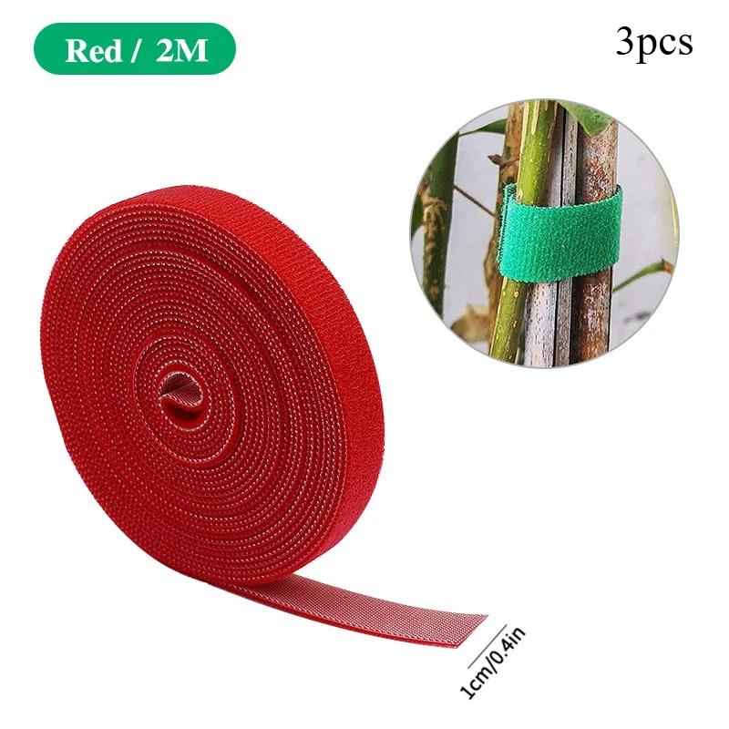 3 Rolls Green Garden Twine Plant Ties Nylon Plant Bandage 2 Meters Garden Hook Loop Bamboo Cane Wrap Support Garden Accessories