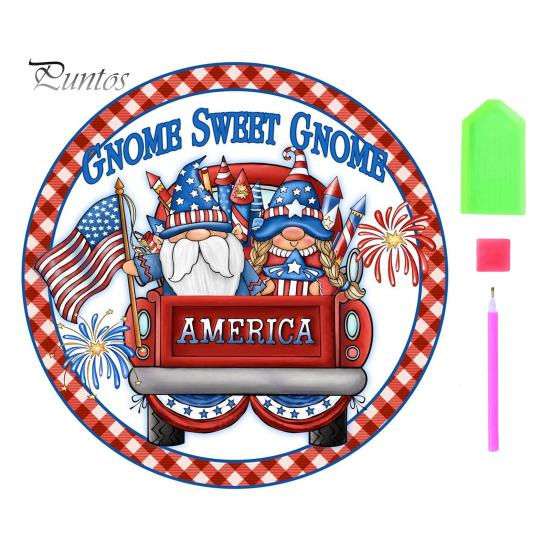 

DIY 5D Diamond Art Флаг США Тематическая безликая кукла Узор Красочная смола Круглые стразы Картина Яркий цвет Взрослые дети Картина Домашний декор Подарок красный/синий