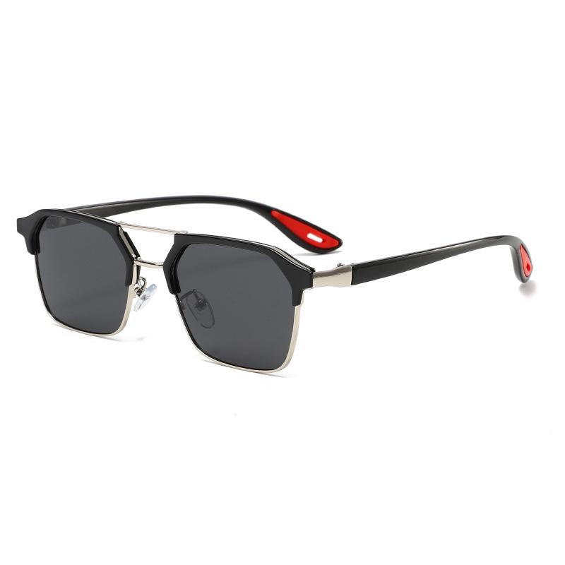 Korean Style Polygon Men's Retro Polarized Sunglasses for Driving & Outdoor