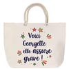 Beach Bag with Rope Handle Georgette She's Awesome! Birthday Christmas Gift | Large Transport Bag & Sport