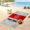 Asciugamano da Spiaggia Personalizzato Hull KR, Stampa il Tuo Nome Testo Asciugamano Leggero Assorbente per Nuoto Viaggio