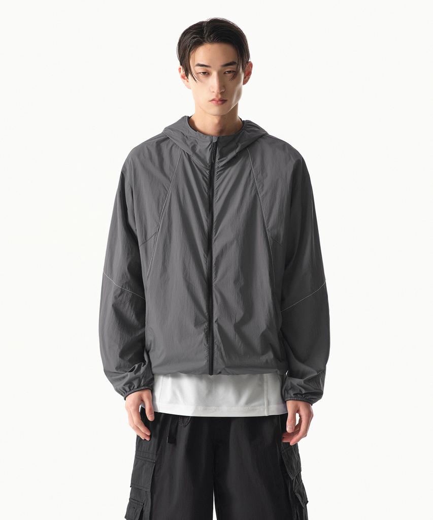 Musinsa Standard [City Leisure] Lightweight Stitch Windbreaker Jacket [Grey]