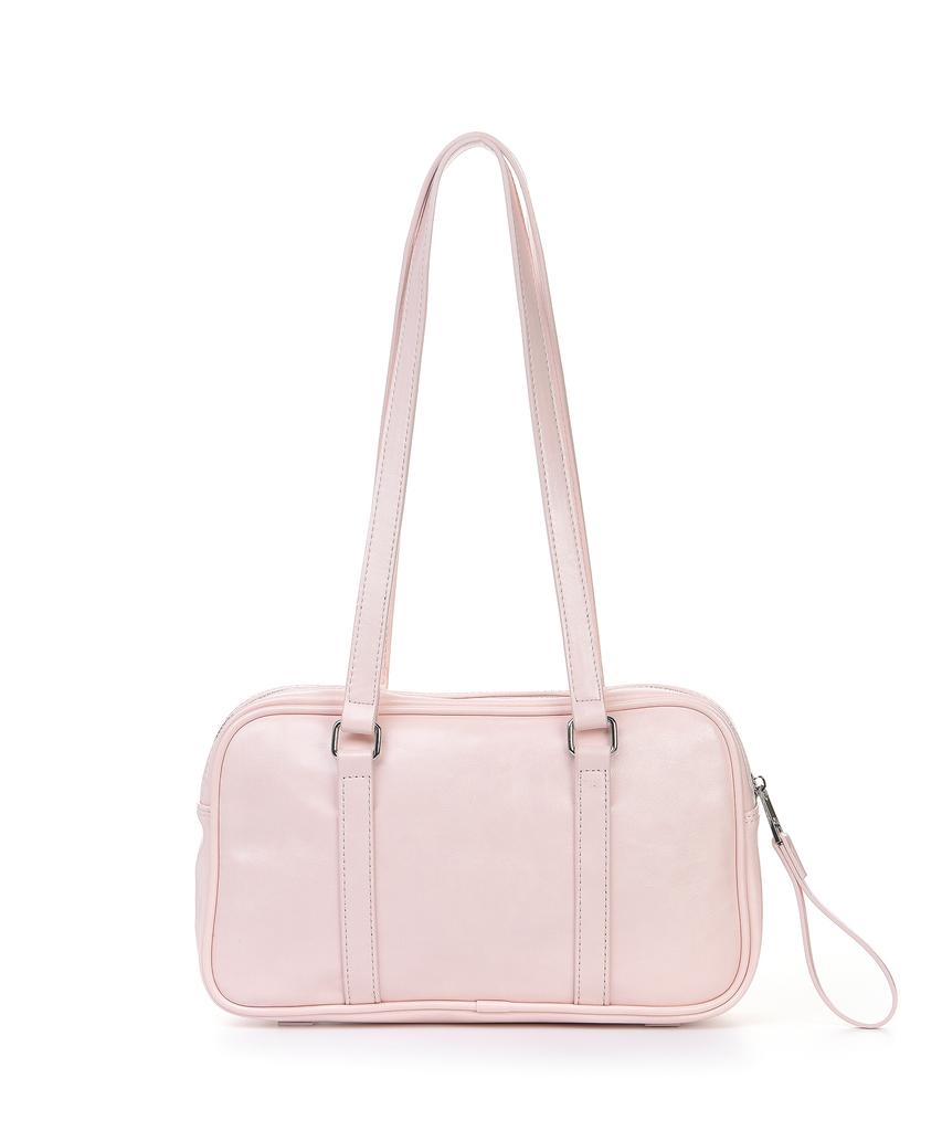 Nick&Nicole Crystal Leather Mini Boston Bag_Pink